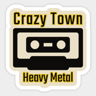 Retro Crazy Town Sticker